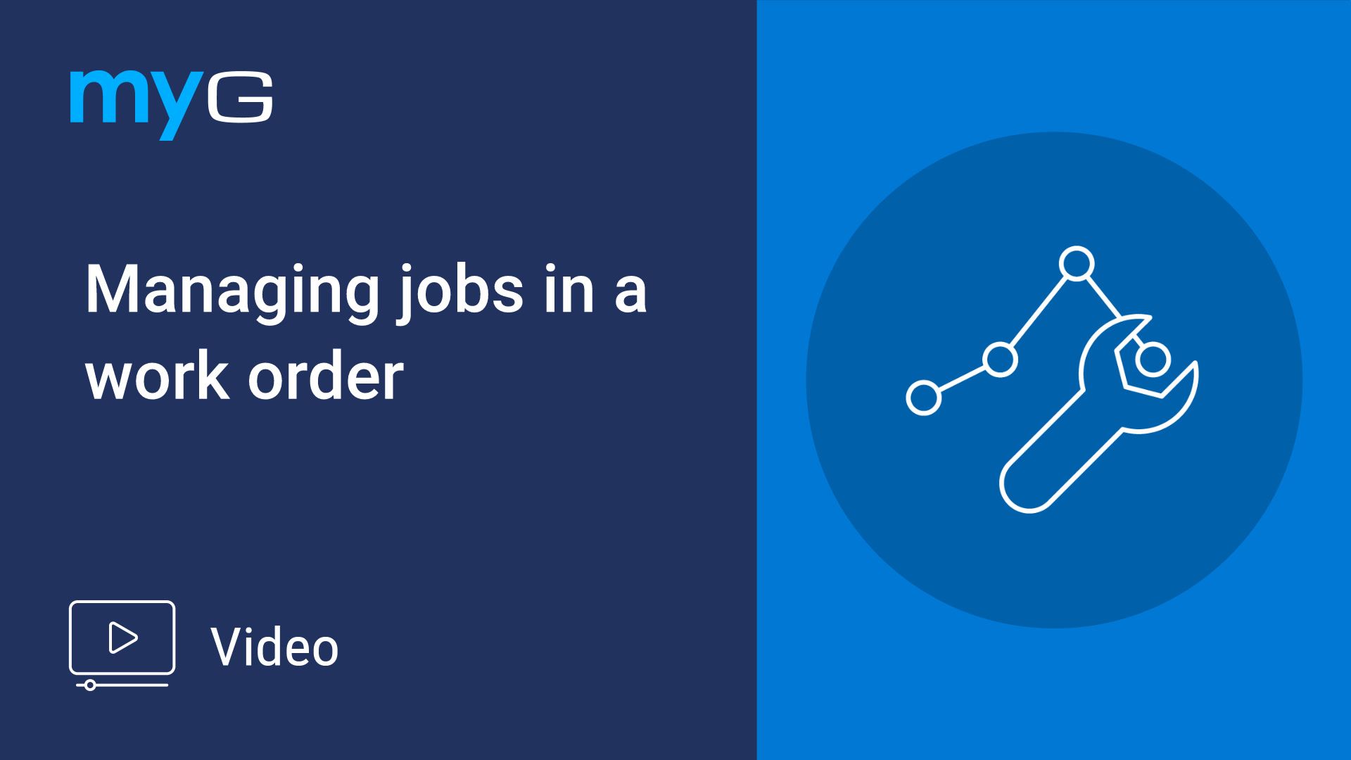 Thumbnail for Managing jobs in a work order