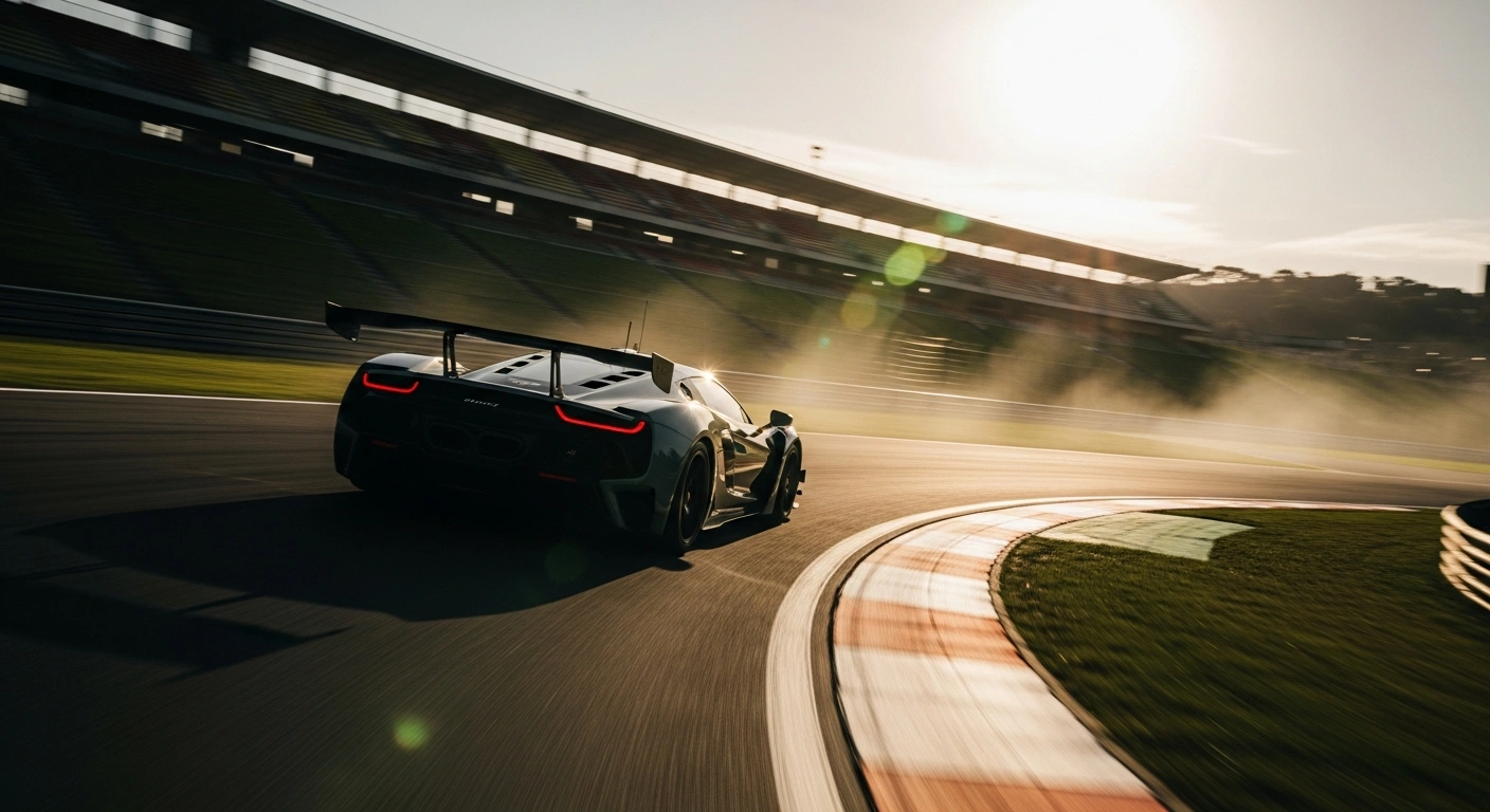A high-performance hypercar races around a sharp turn at the Autódromo José Carlos Pace during the 6 Hours of São Paulo endurance event.