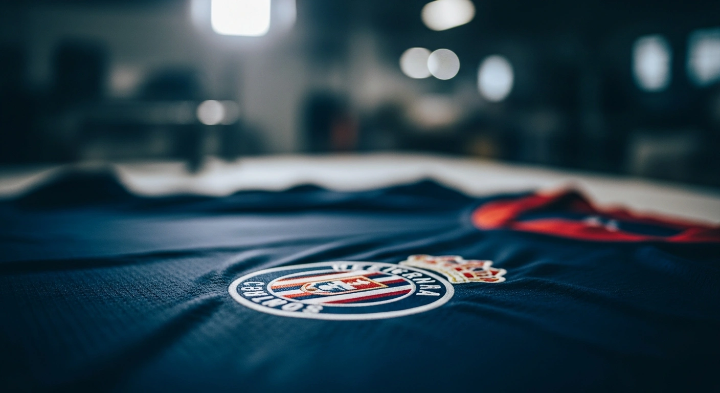 A high-quality Adidas German national football team jersey sits on a workbench during a supply shortage affecting customization options.