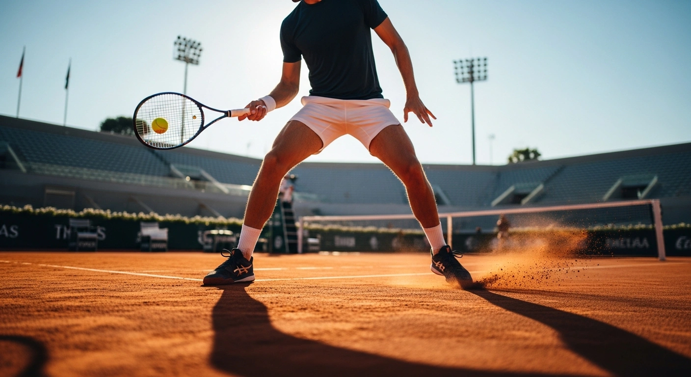 Australian tennis player Alex de Minaur hits a forehand shot during a match at the Monte Carlo Masters clay-court tournament.