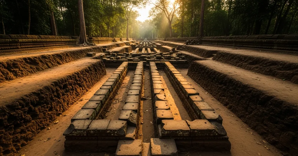 Archaeologists Uncover Ancient Drainage and Moat Systems at Angkor Thom