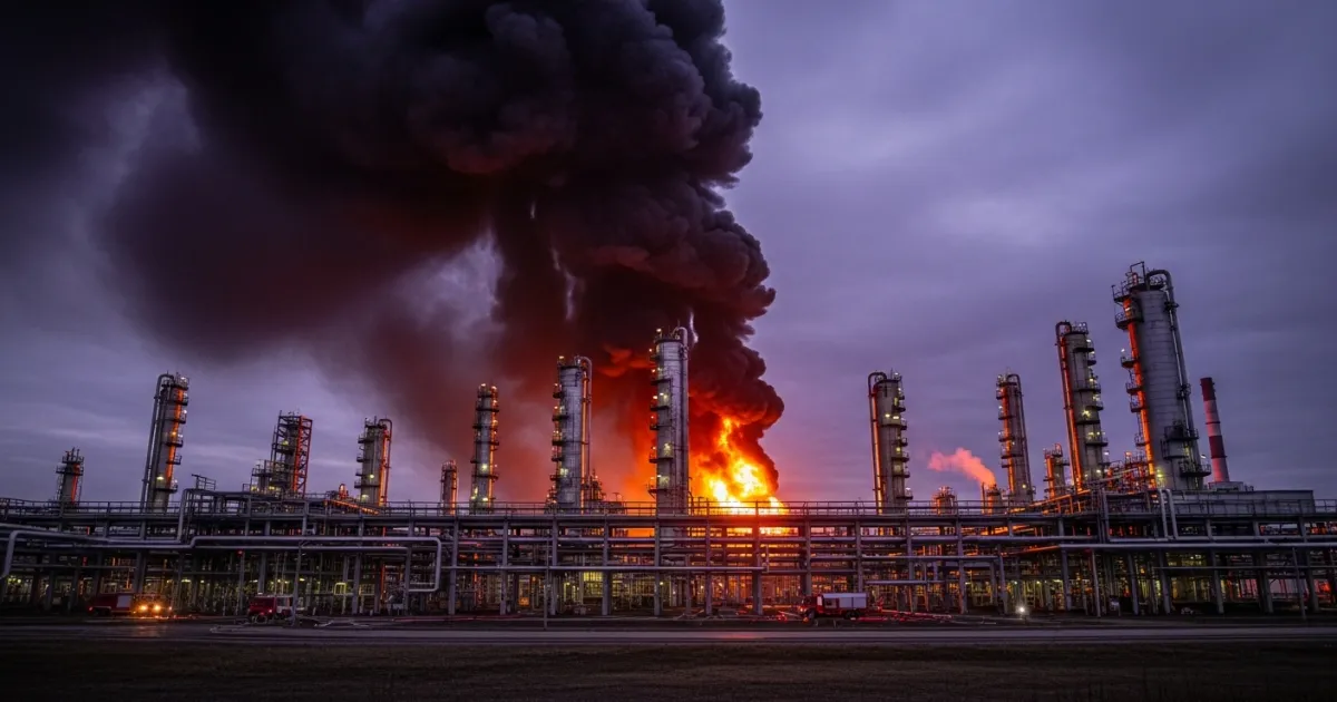 Fire Reported at Antipinsky Oil Refinery in Tyumen