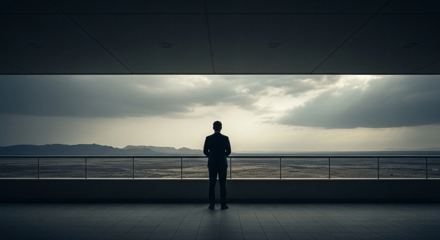 A government official stands on a balcony overlooking a landscape, representing the regional opposition to the distribution of unaccompanied migrant minors in Spain.