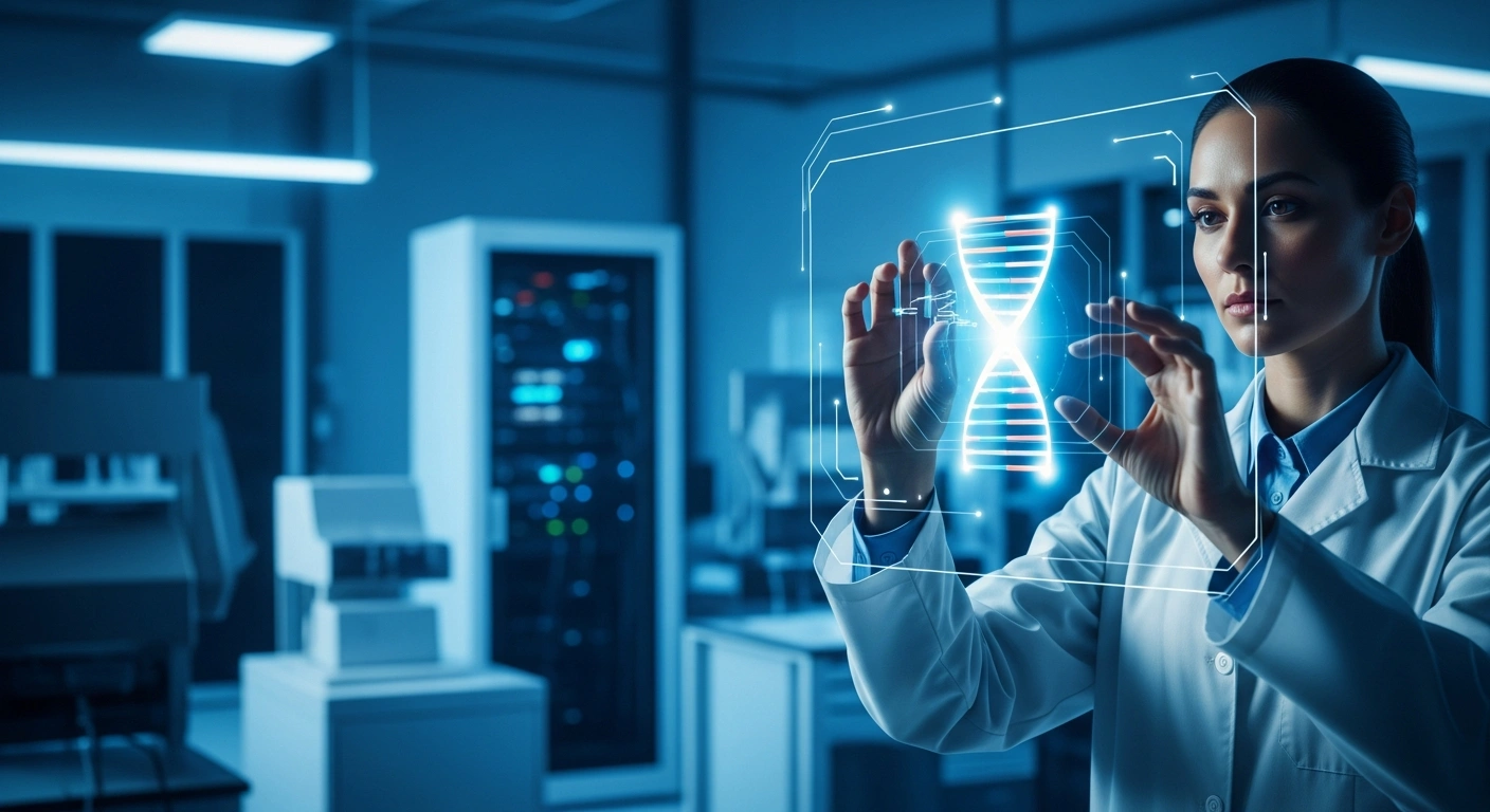 A forensic scientist works in a modern laboratory to analyze genetic data for the National Registry of Genetic Data Linked to Criminal Investigation in Argentina.