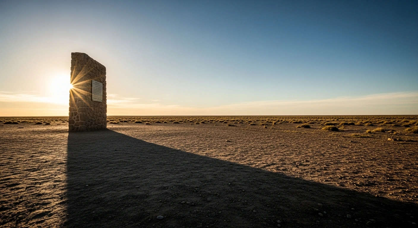 A weathered stone monument stands in a vast Argentine landscape, symbolizing the importance of historical memory and human rights commitments as discussed by United Nations experts.