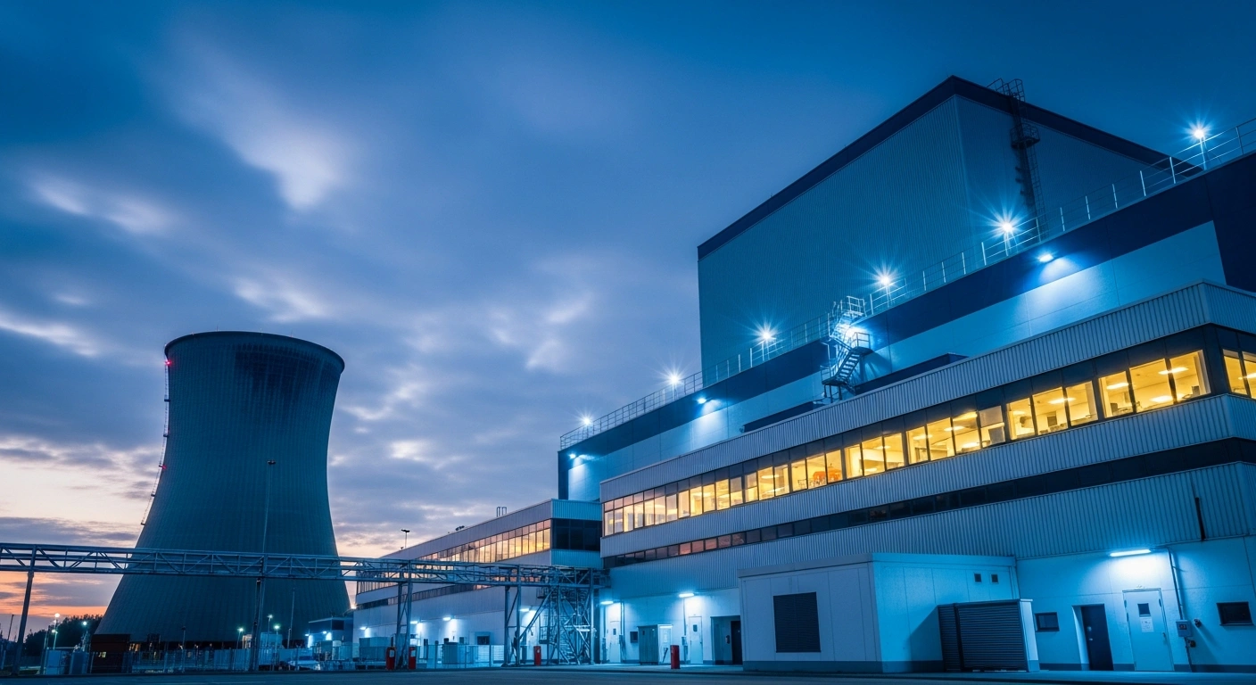 A modern nuclear facility in Argentina represents the government's strategic shift toward international exports and private investment in the nuclear energy sector.