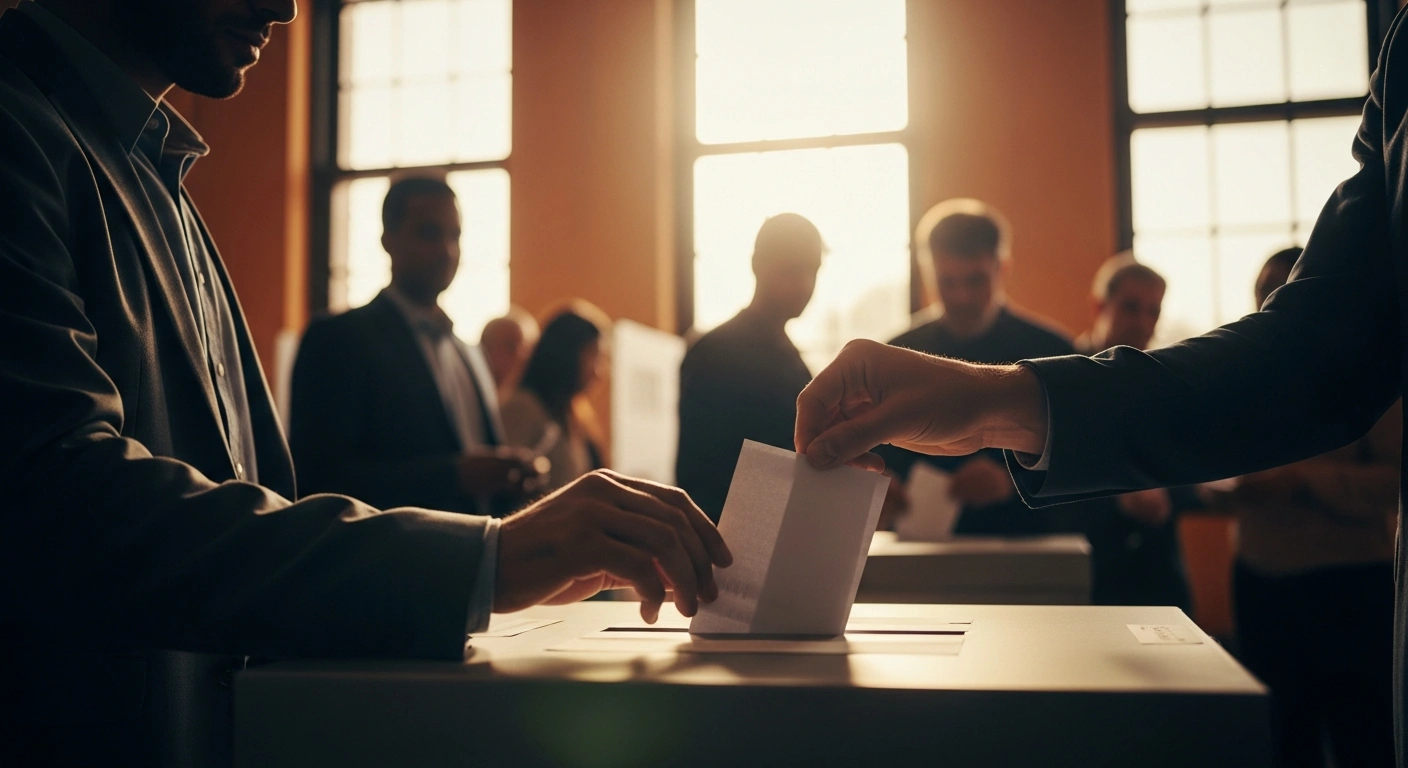 Arizona voters participate in the primary election by casting their ballots into a secure box to determine party nominees for congressional and local races.