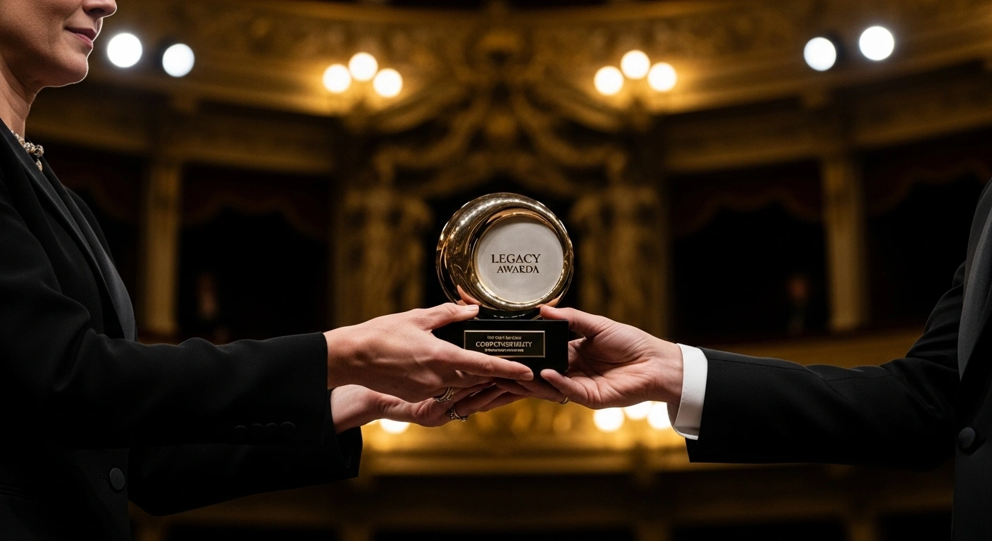 Anna Wintour presents the new 'Legacy Award' to Giorgio Armani's family at the CNMI Sustainable Fashion Awards 2025, held at Teatro alla Scala in Milan, recognizing his contributions to sustainable fashion.