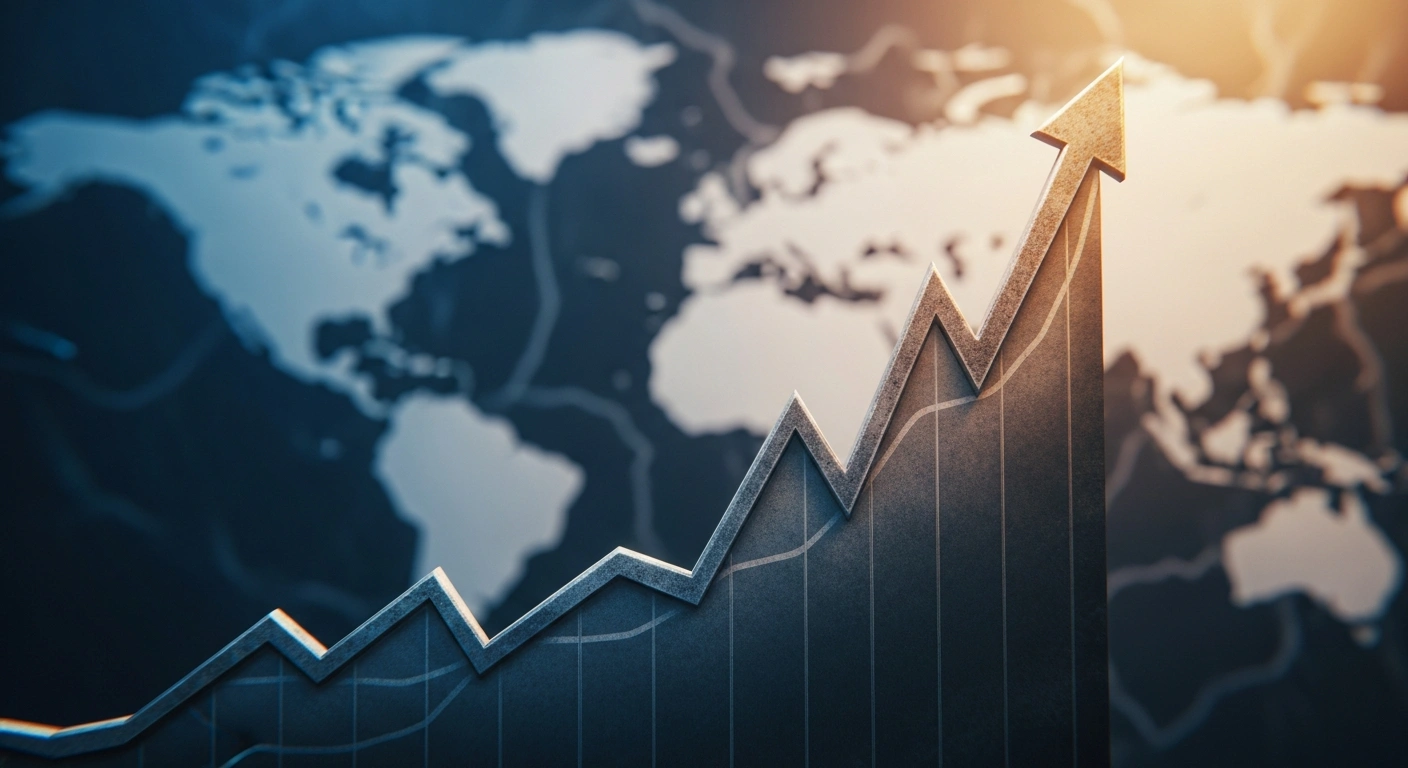 A conceptual representation of rising inflation trends in Australia against a backdrop of global economic instability.