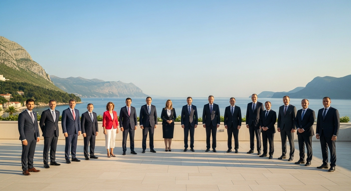European and Western Balkan leaders gather for a summit in Tivat, Montenegro, to discuss regional cooperation and European Union integration.