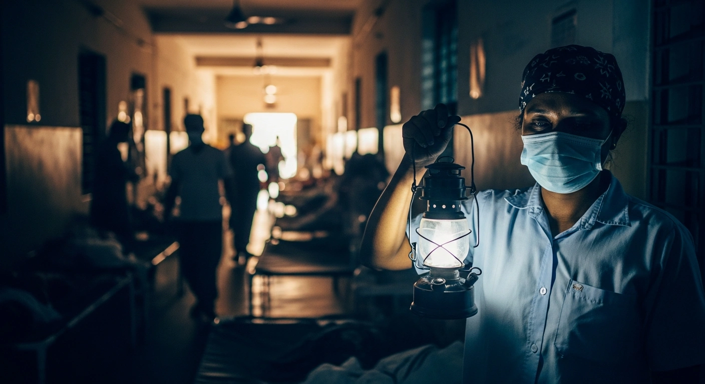 A healthcare worker in a crowded clinic in Bangladesh tends to patients during a severe measles outbreak that has strained the national medical system.
