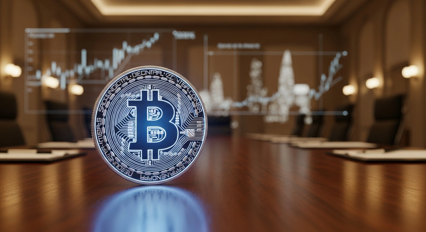 A glowing digital stablecoin sits on a desk as the Bank of England evaluates new financial regulations for the United Kingdom digital asset sector.