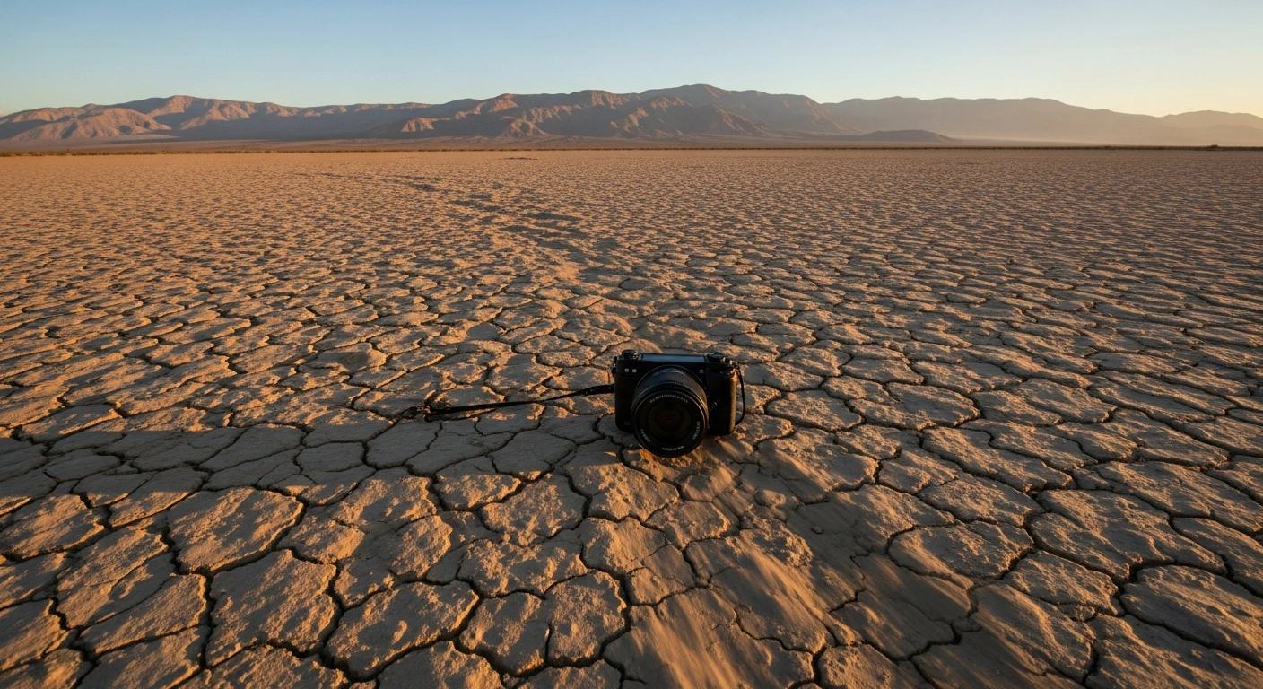 A wide-angle view of the arid desert landscape near Barstow, California, following a magnitude 4.3 earthquake.