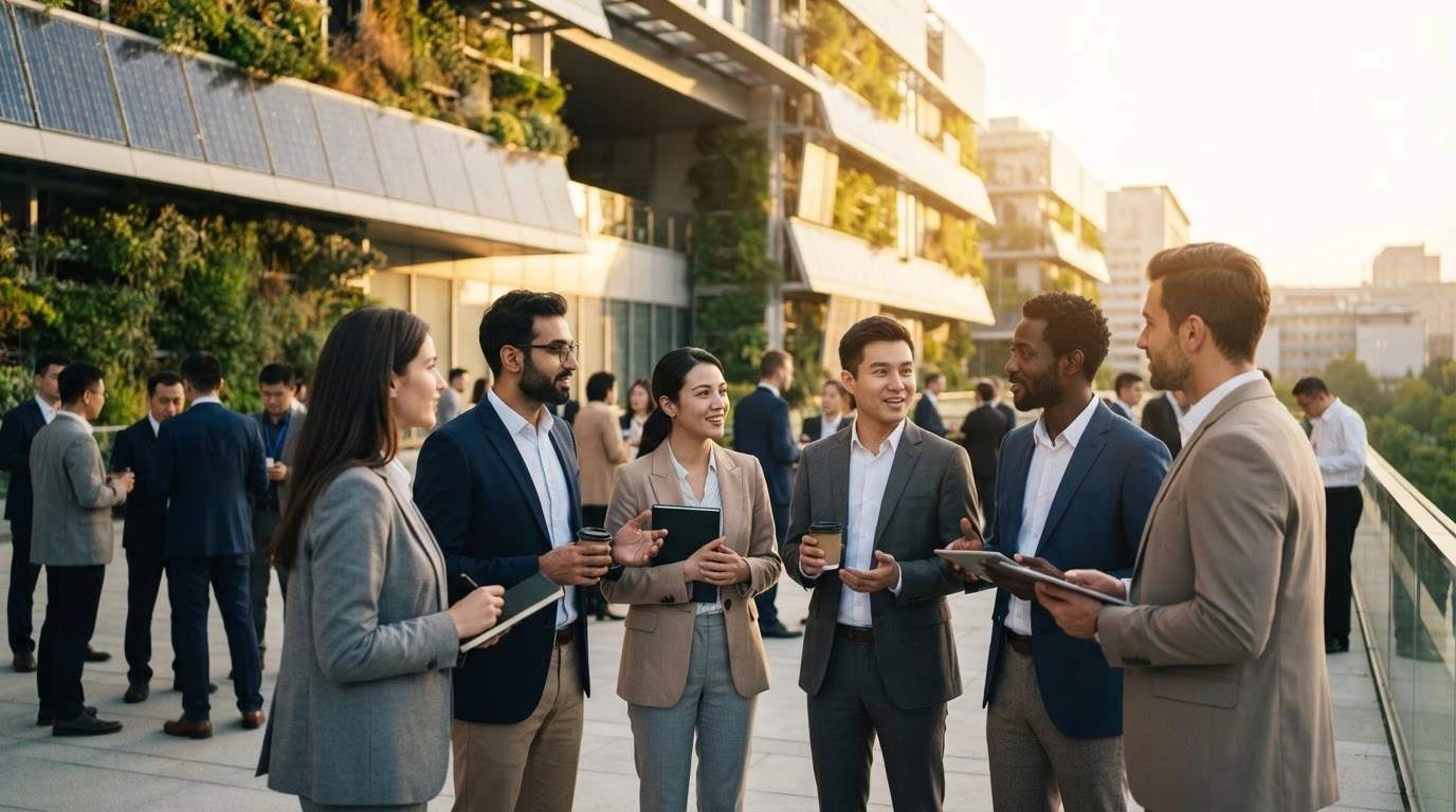Policymakers and industry leaders gather at the Beijing Municipal Administrative Center to discuss green development and sustainable economic growth.