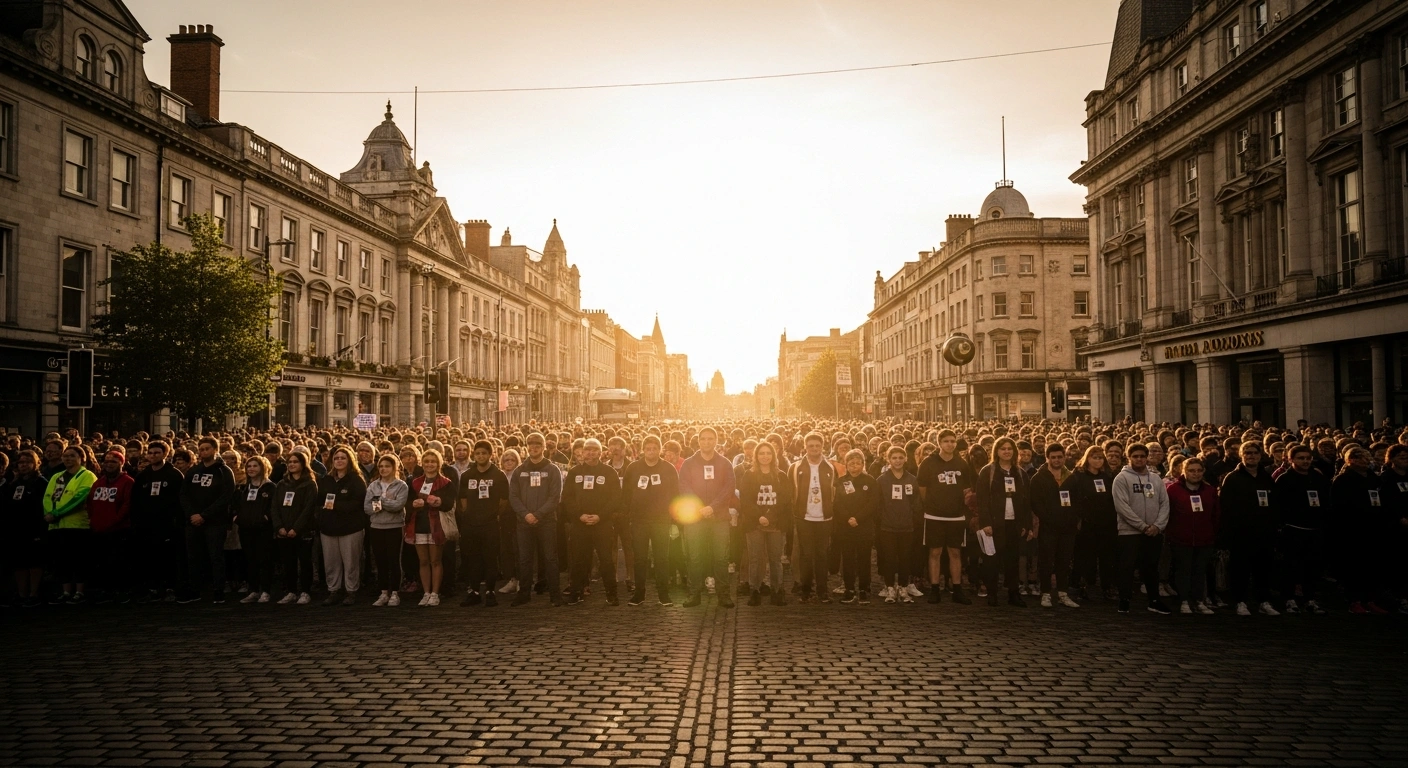 Thousands of people gather in Belfast city centre for a peaceful anti-racism rally to promote unity and inclusivity.