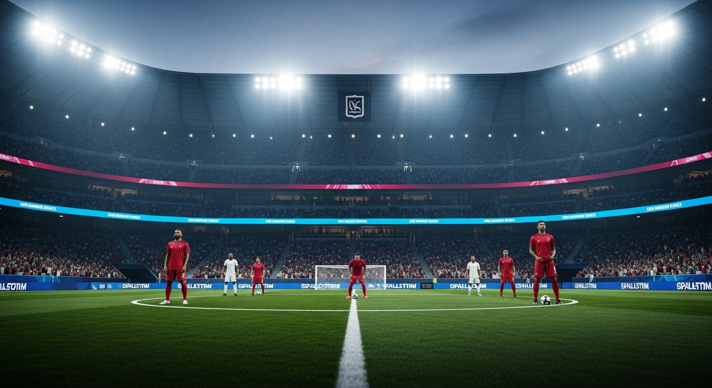 The Belgium national football team stands on the pitch in a Los Angeles stadium during a high-stakes 2026 FIFA World Cup match against Iran.