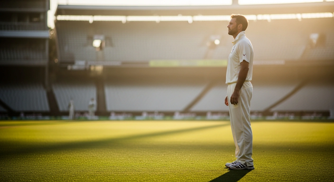 England Test cricket captain Ben Stokes stands on the pitch during a match as he prepares to step down from his leadership role.