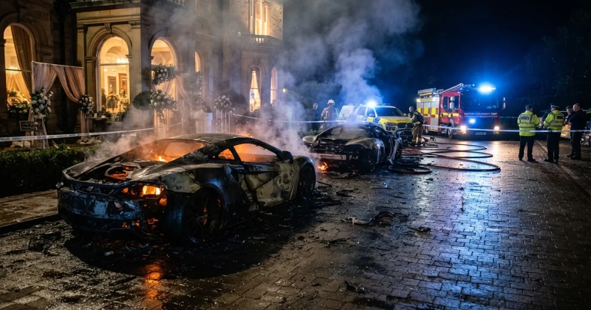 West Midlands Police Investigate Arson Attack on Supercars at Birmingham Wedding