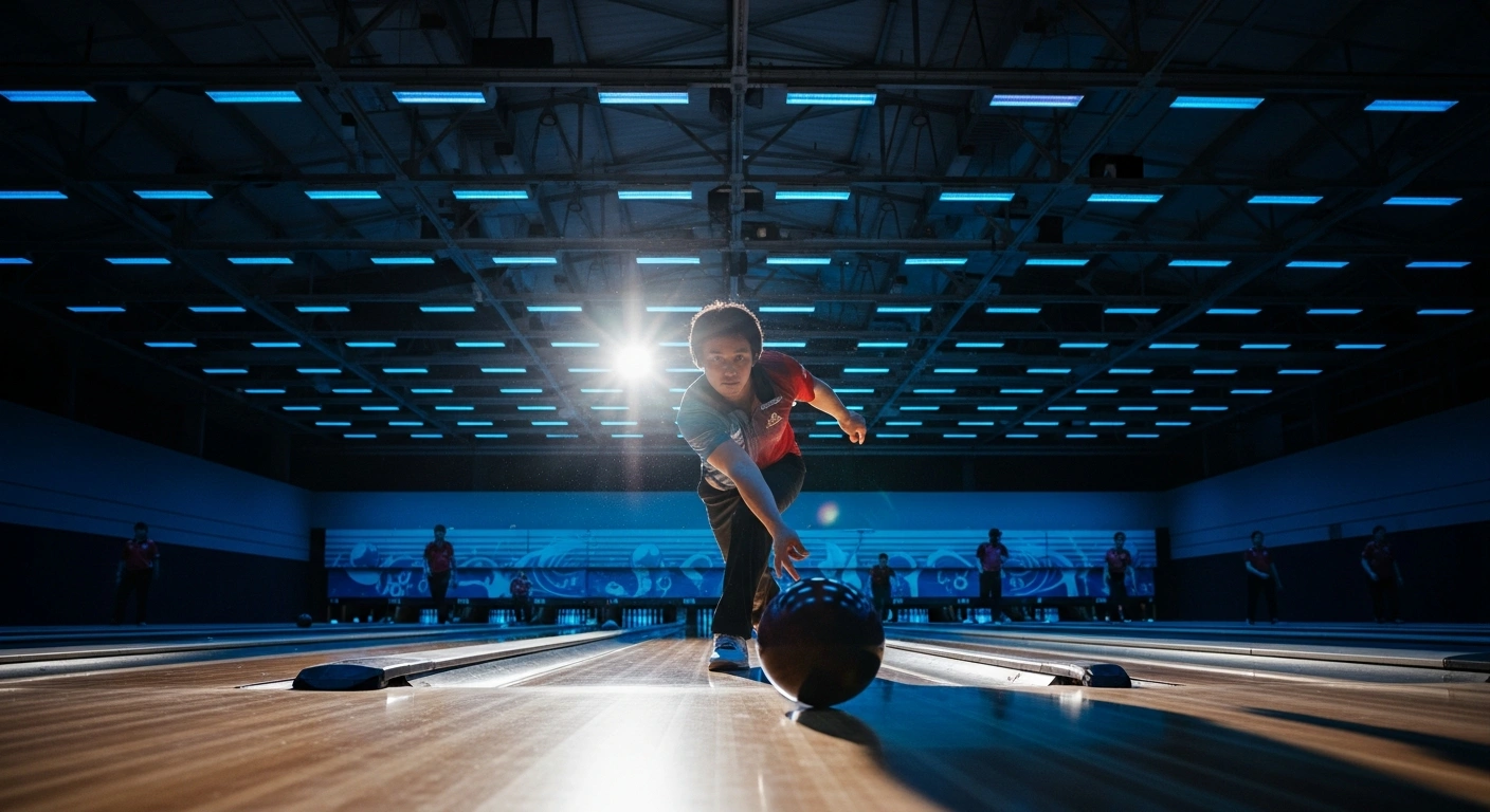 A professional bowler competes at the United States Bowling Congress Open Championships held at the National Bowling Stadium in Reno, Nevada.