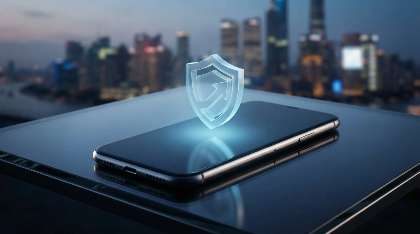 A modern smartphone displays a digital security shield to represent the new fraud monitoring and transaction limits for the Pix instant payment system in Brazil.