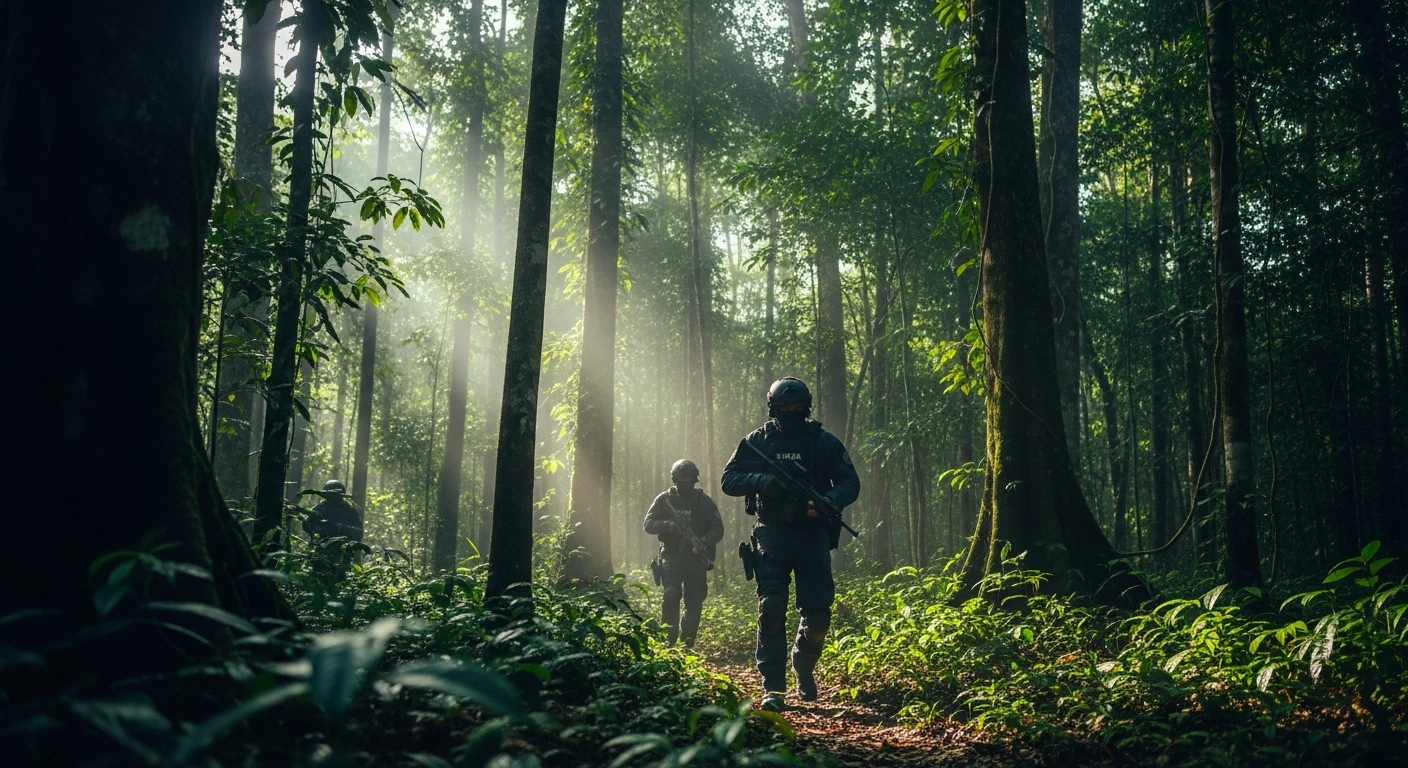 Brazilian security forces patrol the Ashaninka Indigenous territory in the Amazon rainforest to protect the land from illegal armed incursions.