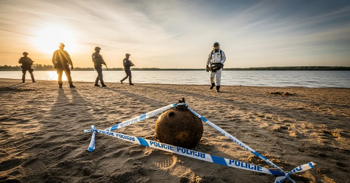 Police Evacuate Brno Reservoir Beach After Discovery of Unexploded Munition