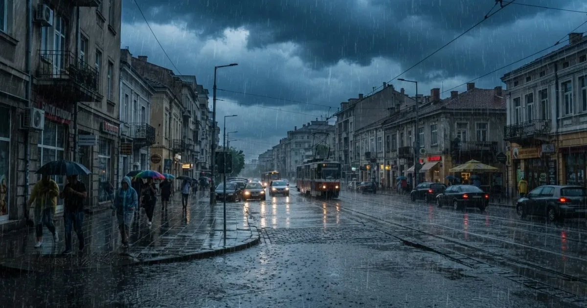Bulgaria Issues Yellow Code Warning for Heavy Rainfall Across Seven Regions