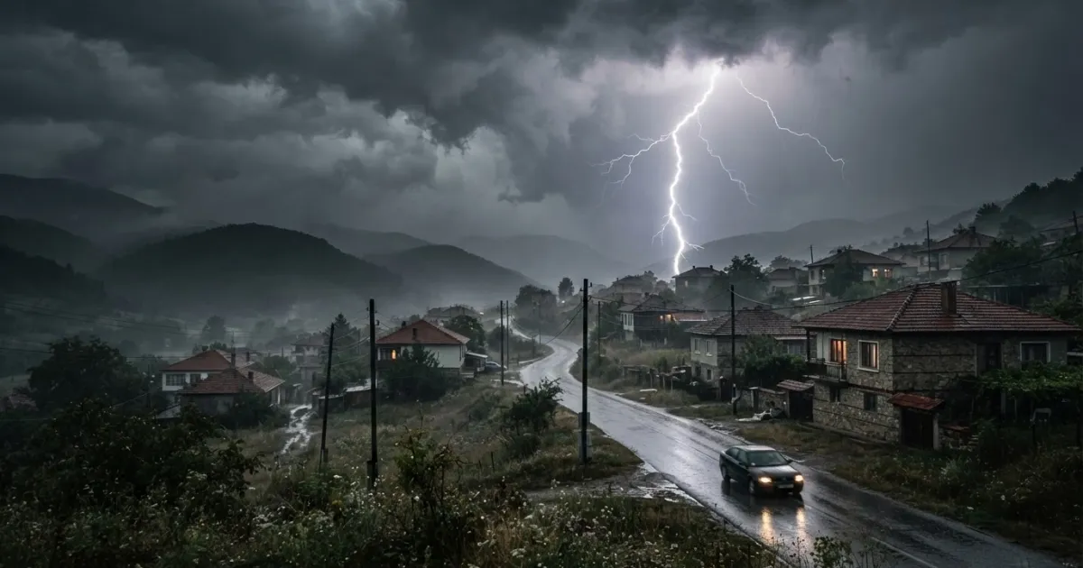 Bulgaria Issues Yellow Code Weather Warnings for Heavy Rain and Thunderstorms