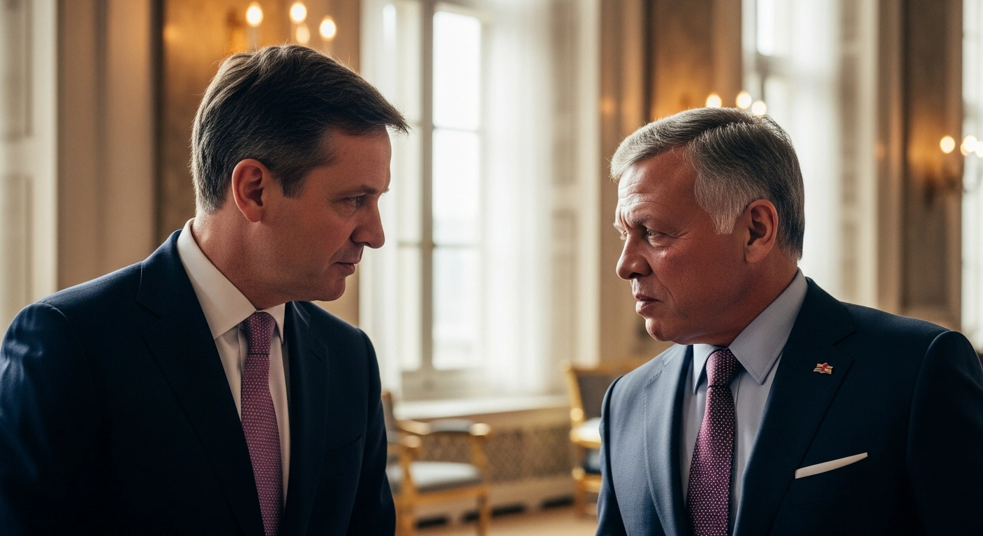 Prime Minister Andy Burnham and King Abdullah II of Jordan meet to discuss diplomatic solutions for the conflict in Gaza and the West Bank.