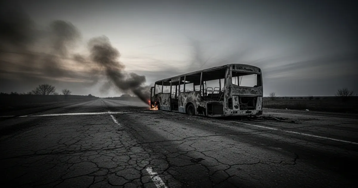 Seven Killed in Drone Strike on Passenger Bus in Donetsk Region