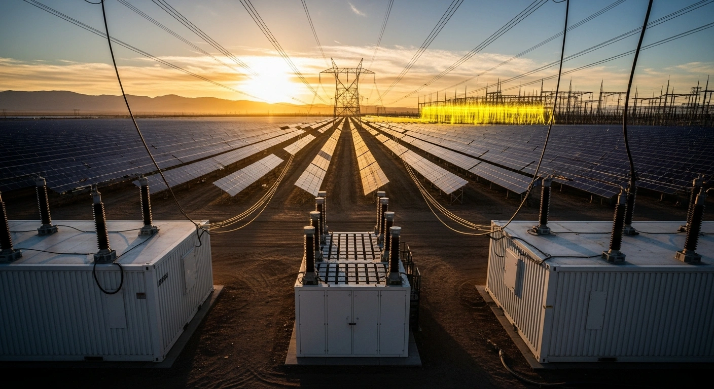 A vast solar farm and battery storage facility in the California desert represents the launch of the Extended Day-Ahead Market to improve grid reliability.