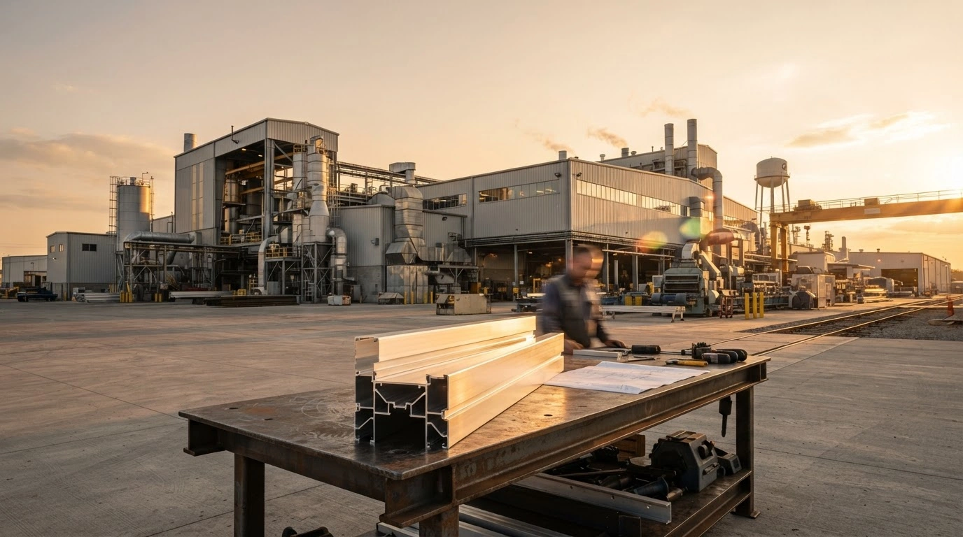 A modern aluminum manufacturing facility in Niles, Ohio, representing the strategic expansion of Can Art Aluminum Extrusion into the North American market.