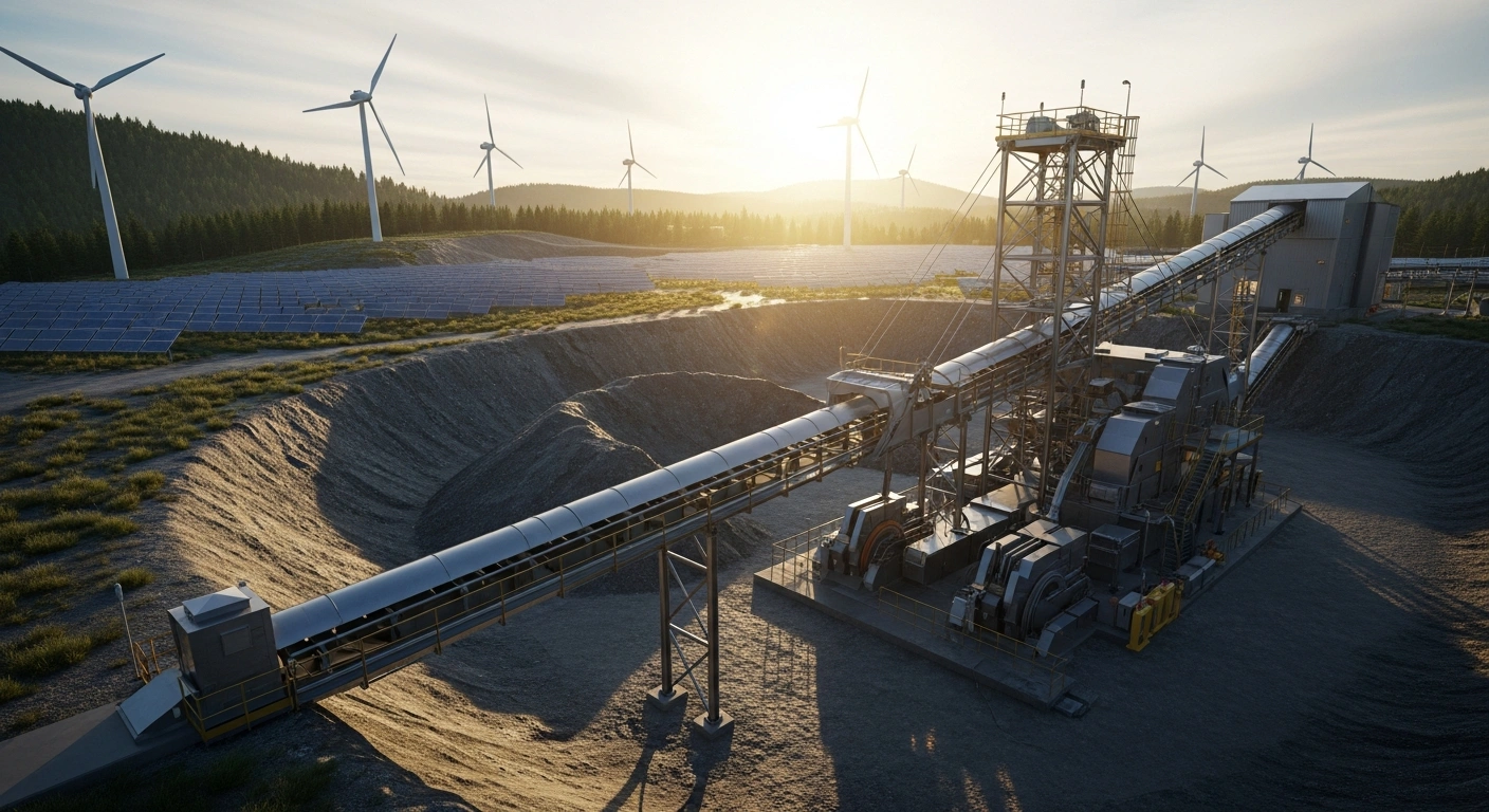 A modern mining facility representing the critical mineral partnership between Canada and Australia to support global clean energy transitions.