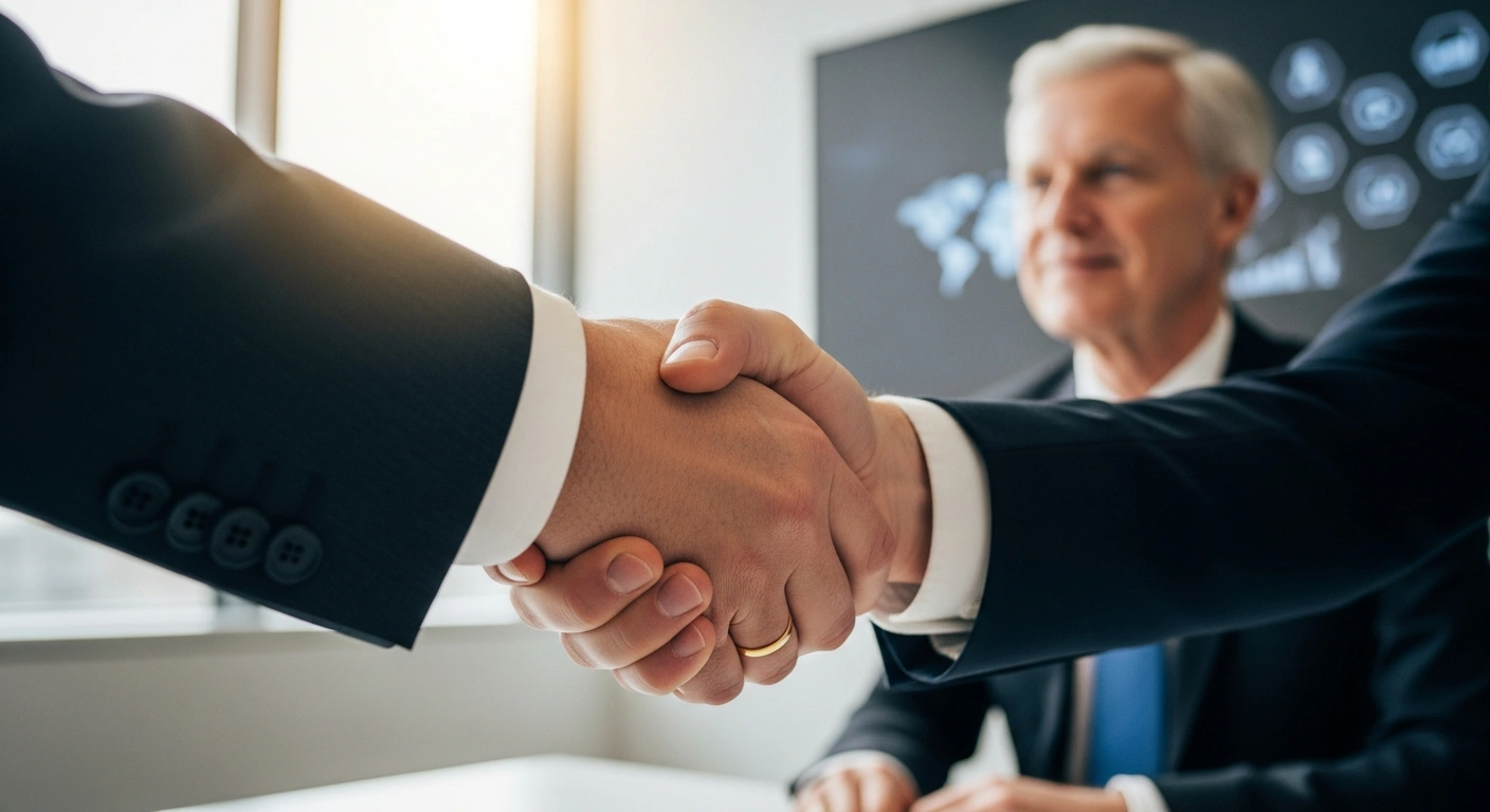 Prime Ministers Mark Carney of Canada and Luc Frieden of Luxembourg shake hands in Ottawa, symbolizing new partnerships in financial sector policy, academic exchange with McGill University, and bilateral trade and investment.