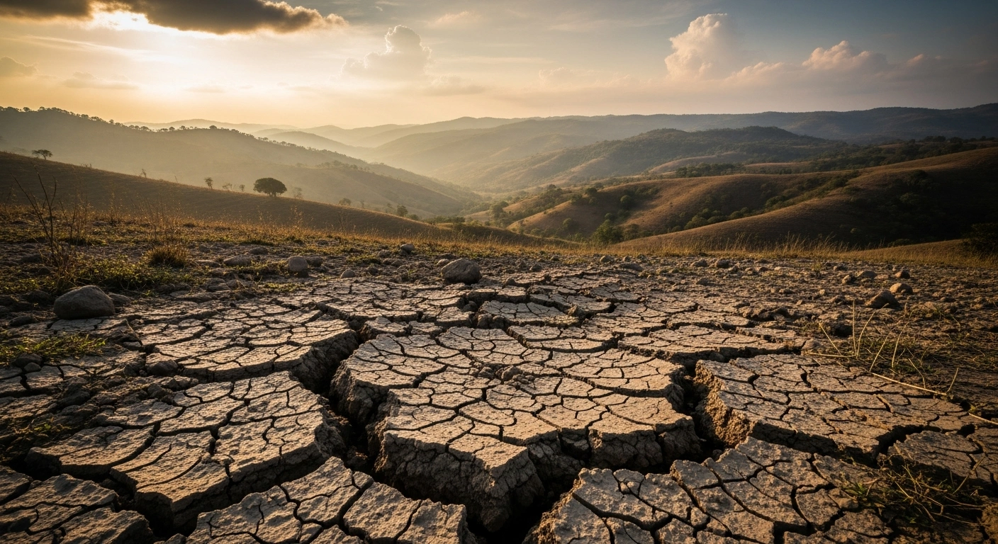 A wide-angle view of the rural landscape in Chiapas, Mexico, where a 4.2 magnitude earthquake recently occurred.