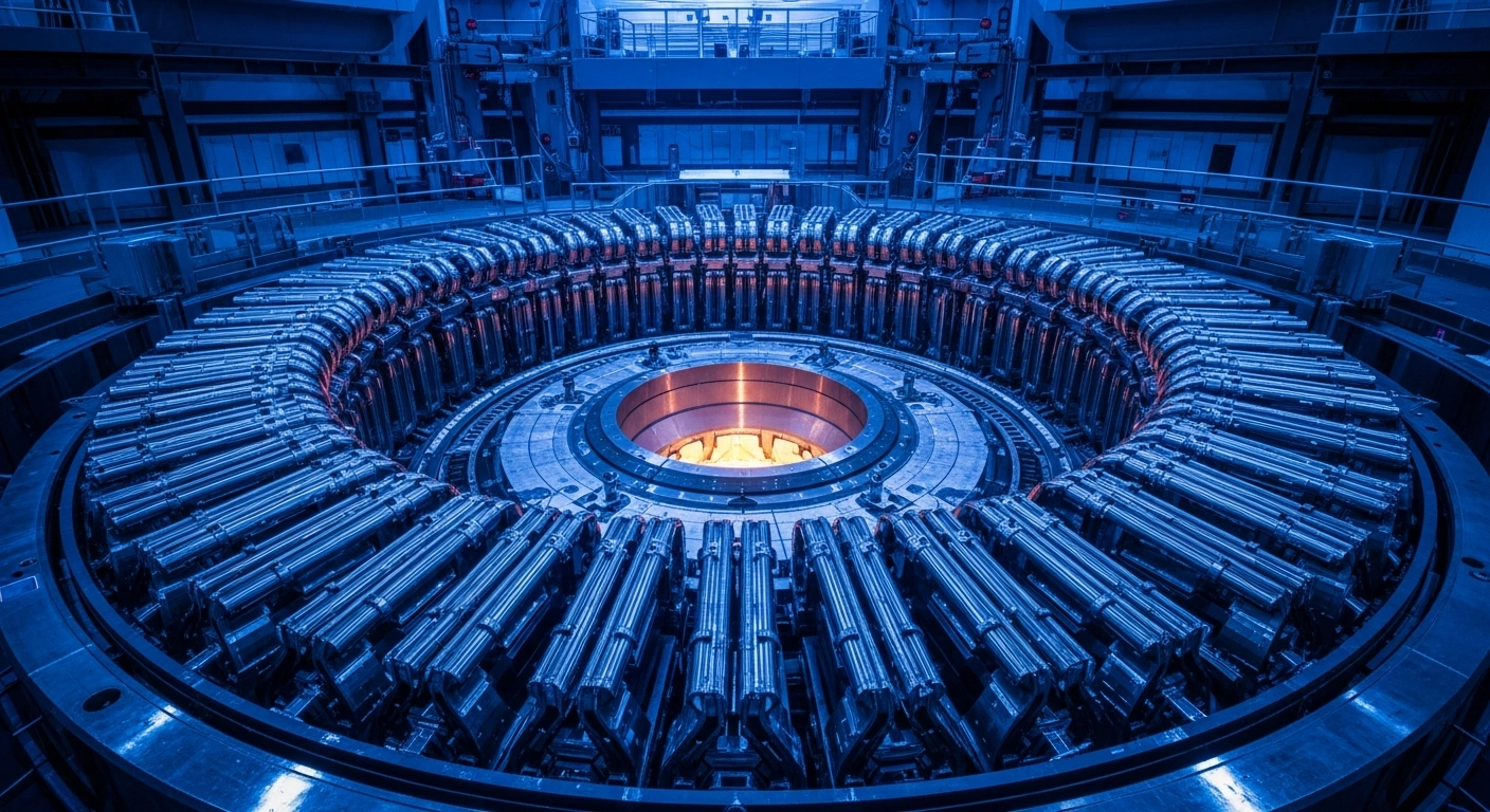 The Experimental Advanced Superconducting Tokamak in China features advanced superconducting magnet systems designed for nuclear fusion research.