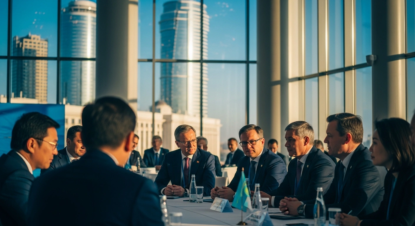 International delegates attend a diplomatic event in Astana, Kazakhstan, to promote regional cooperation and cultural exchange between China and Central Asian nations.
