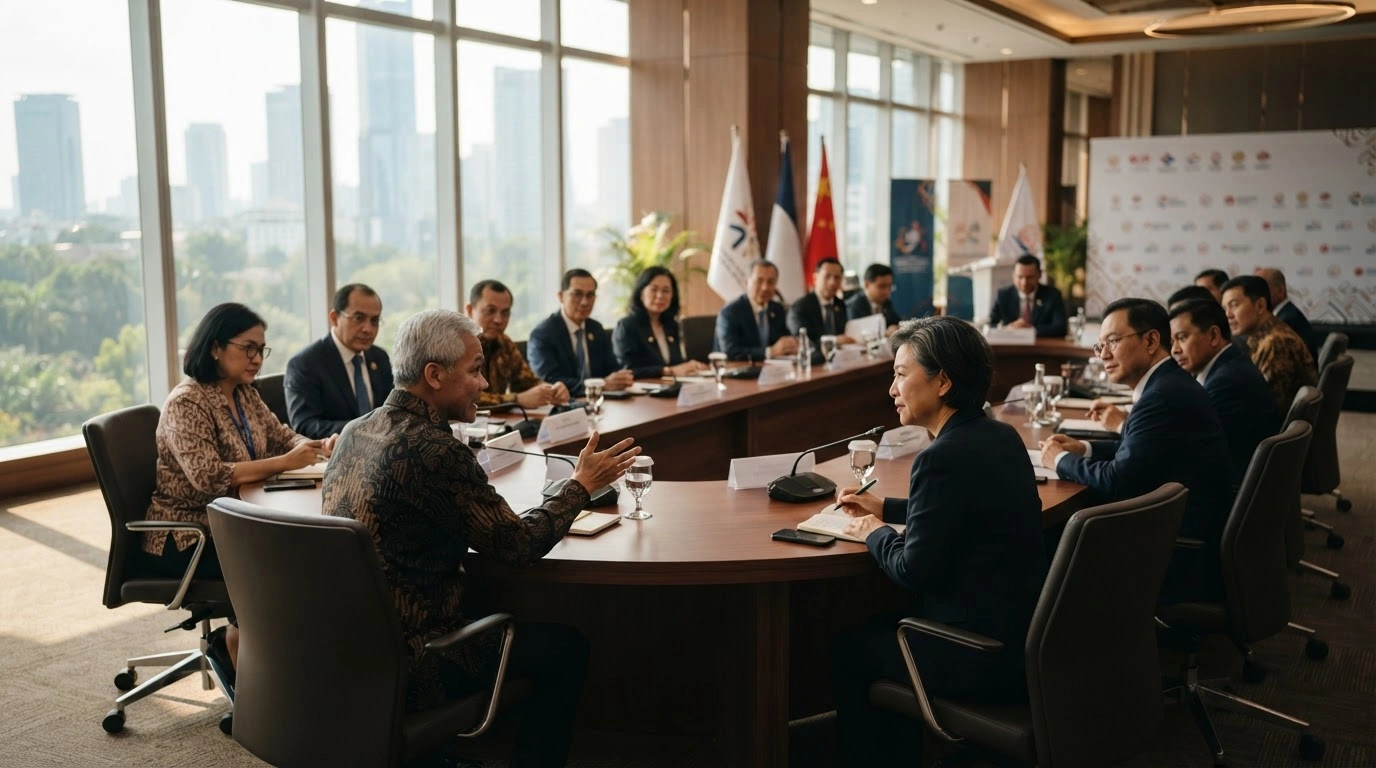 Government officials and experts from China and Indonesia participate in a roundtable forum to discuss economic development and bilateral cooperation.