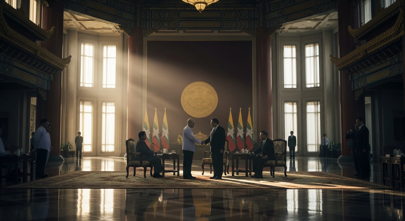 A Chinese special envoy representing President Xi Jinping meets with Myanmar leadership to discuss diplomatic relations during a formal visit in Naypyidaw.