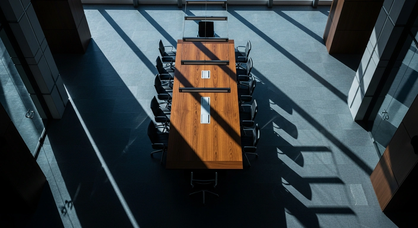 A modern boardroom setting represents the new Chinese legislation aimed at curbing corruption and enhancing oversight of international business activities.