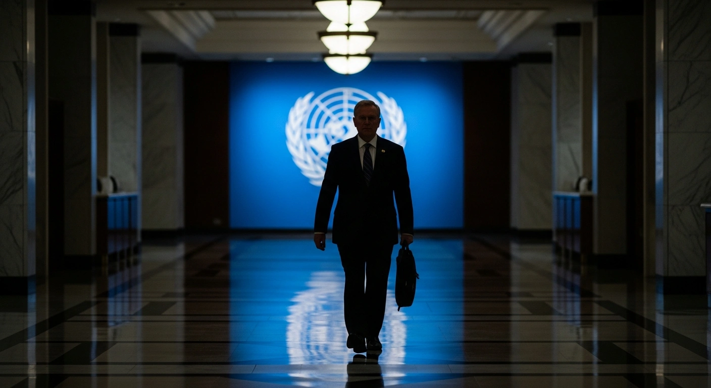 Chinese Foreign Minister Wang Yi stands in a grand hall as China prepares to participate in the selection process for the next United Nations Secretary-General.