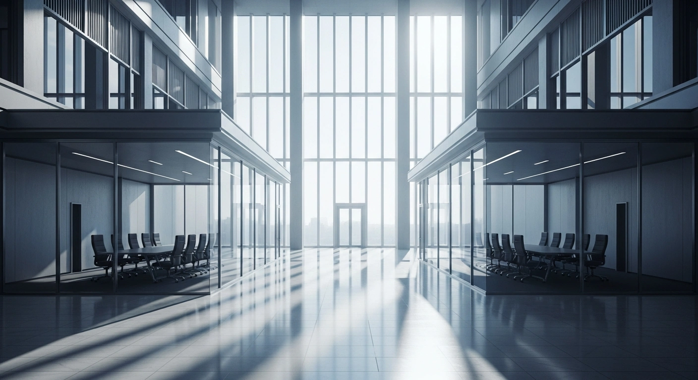 A modern, minimalist architectural space representing the diplomatic collaboration between China and the United States.