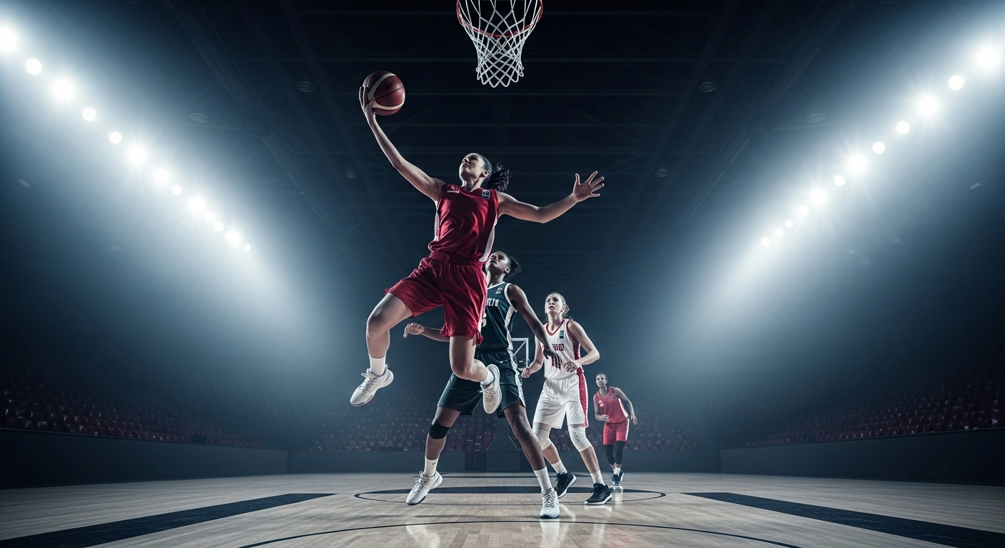 A Chinese women's basketball player drives to the hoop during a FIBA World Cup qualifying match against South Sudan in Wuhan.