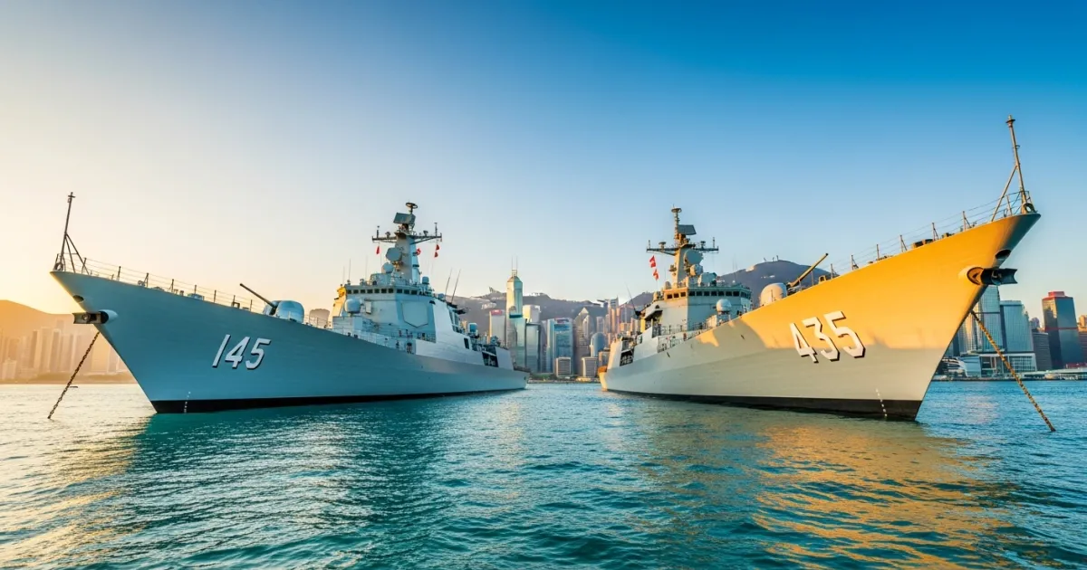PLA Navy Fleet Arrives in Hong Kong for 29th Anniversary Commemorations