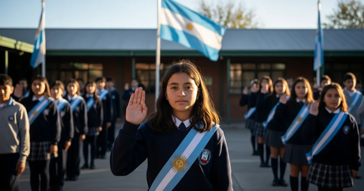 Students Across Chubut Province Participate in Flag Loyalty Ceremonies