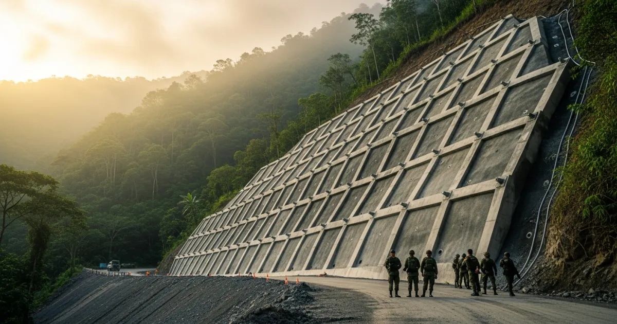 Colombian National Army Completes Infrastructure Project to Mitigate Landslide Risks in Río Negro