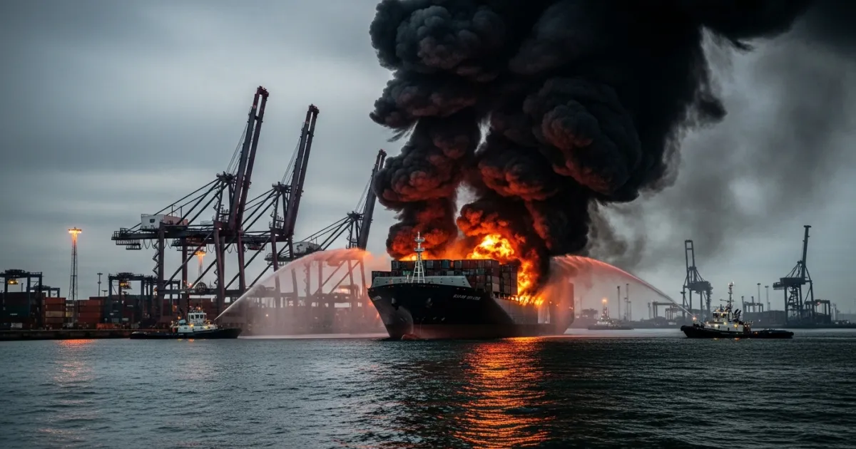 Search and Rescue Operations Underway Following Explosion on Container Vessel in Hubei