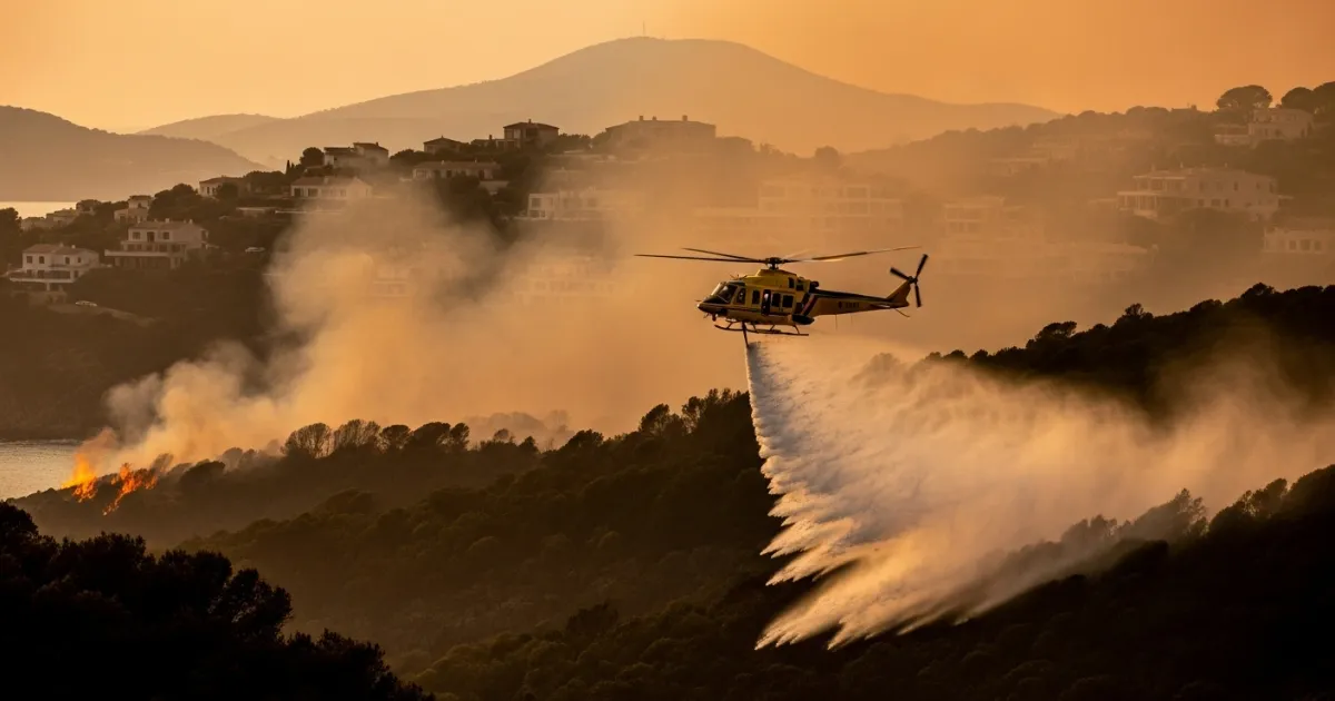 Spanish Firefighters Contain Wildfire Near Costa Brava