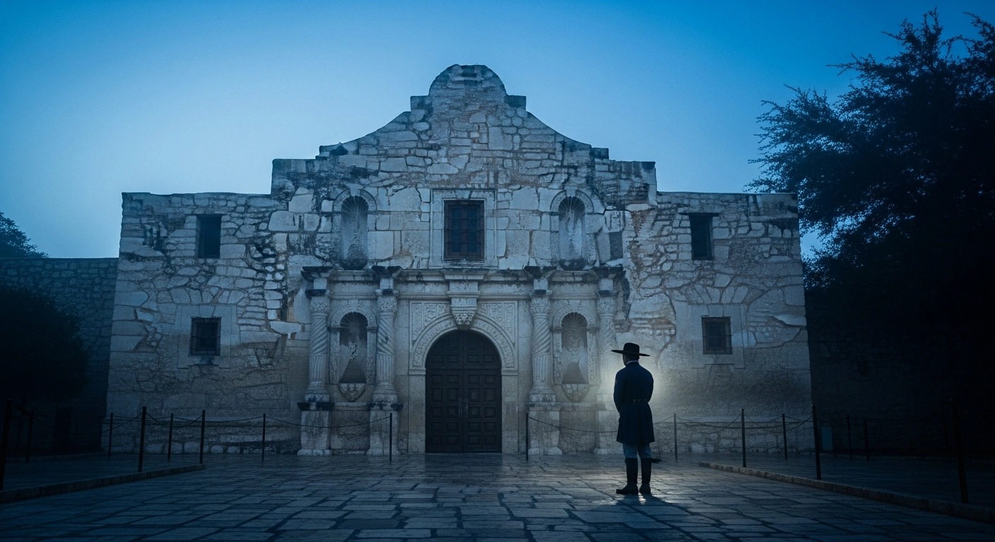 A solemn Dawn at the Alamo ceremony takes place in San Antonio to honor the defenders of the 1836 battle.