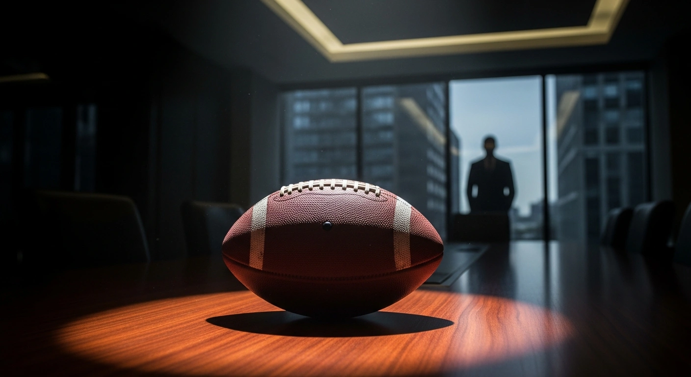 A leather football sits on a boardroom table as the German Football Association calls for an investigation into FIFA's financial transparency.